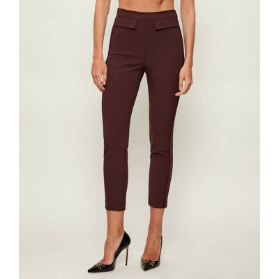 Elisabetta Franchi Spodnie cygaretki Slim Fit brązowy 34 Elisabetta Franchi Spodnie cygaretki Slim Fit brązowy 34