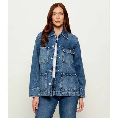 AllSaints Jeansowa kurtka BEX Relaxed fit niebieski S AllSaints Jeansowa kurtka BEX Relaxed fit niebieski S