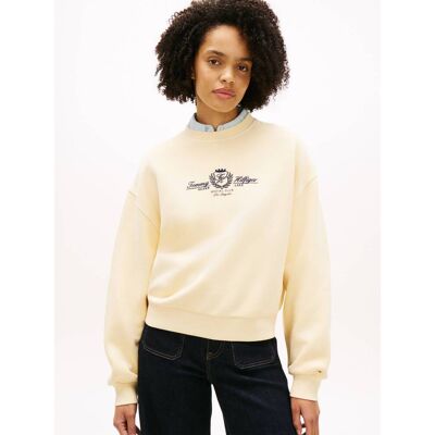 Tommy Hilfiger Bluza TERRY Loose fit żółty L Tommy Hilfiger Bluza TERRY Loose fit żółty L