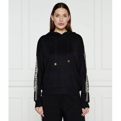 Elisabetta Franchi Sweter Regular Fit czarny 40 Elisabetta Franchi Sweter Regular Fit czarny 40