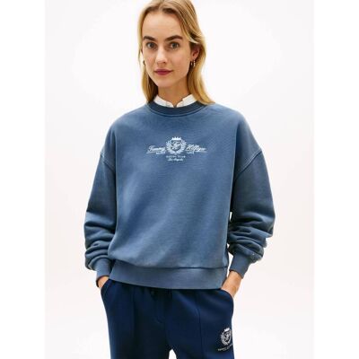 Tommy Hilfiger Bluza TERRY Loose fit granatowy XS Tommy Hilfiger Bluza TERRY Loose fit granatowy XS