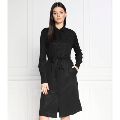 Calvin Klein Sukienka z paskiem czarny 40 Calvin Klein Sukienka z paskiem czarny 40