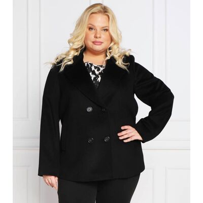 Persona by Marina Rinaldi Wełniany płaszcz NATALIA plus size czarny 38 Persona by Marina Rinaldi Wełniany płaszcz NATALIA plus size czarny 38