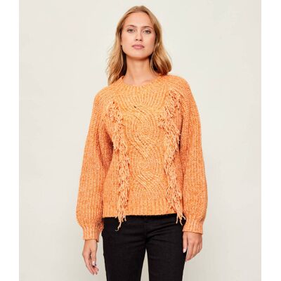 Silvian Heach Sweter Oversize fit z dodatkiem wełny pomarańczowy M Silvian Heach Sweter Oversize fit z dodatkiem wełny pomarańczowy M