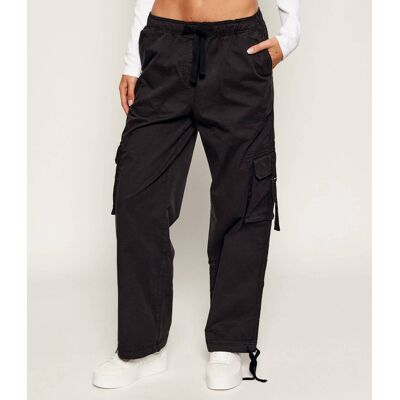 Tommy Jeans Spodnie cargo Loose fit czarny XS Tommy Jeans Spodnie cargo Loose fit czarny XS