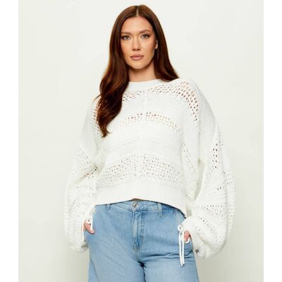 Liu Jo Sweter Relaxed fit biały S Liu Jo Sweter Relaxed fit biały S