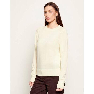 MAX&Co.; Wełniany sweter Regular Fit żółty L MAX&Co.; Wełniany sweter Regular Fit żółty L