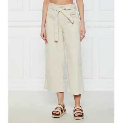 DKNY Spodnie flare fit kremowy L DKNY Spodnie flare fit kremowy L
