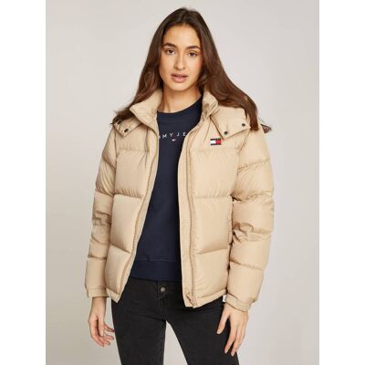 Tommy Jeans Puchowa kurtka Regular Fit beżowy XL Tommy Jeans Puchowa kurtka Regular Fit beżowy XL