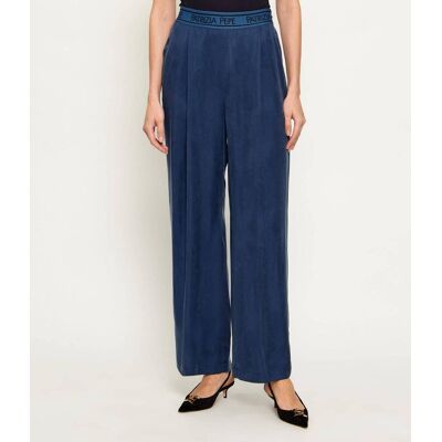 Patrizia Pepe Spodnie flare fit granatowy 40 Patrizia Pepe Spodnie flare fit granatowy 40