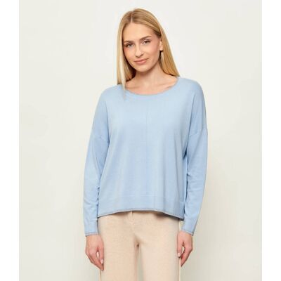 Liu Jo Sweter Regular Fit błękitny XL Liu Jo Sweter Regular Fit błękitny XL