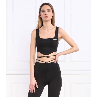 Guess ACTIVE Top BRIGIT Cropped Fit czarny XL Guess ACTIVE Top BRIGIT Cropped Fit czarny XL