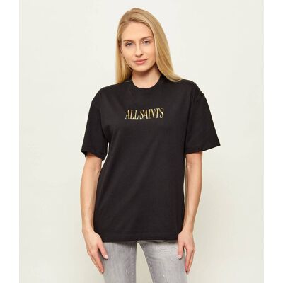 AllSaints T-shirt CORA ETTA Relaxed fit czarny XS AllSaints T-shirt CORA ETTA Relaxed fit czarny XS