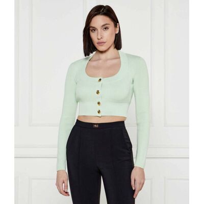 Elisabetta Franchi Kardigan Cropped Fit miętowy 40 Elisabetta Franchi Kardigan Cropped Fit miętowy 40