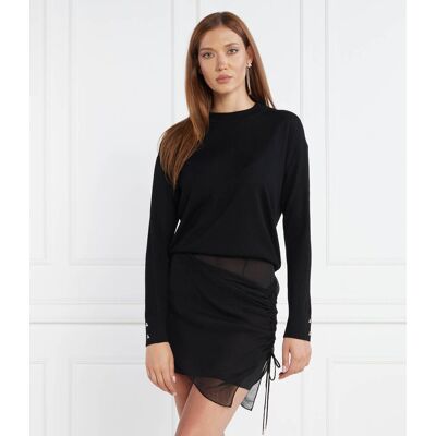 Patrizia Pepe Wełniany sweter Regular Fit czarny XS/S Patrizia Pepe Wełniany sweter Regular Fit czarny XS/S