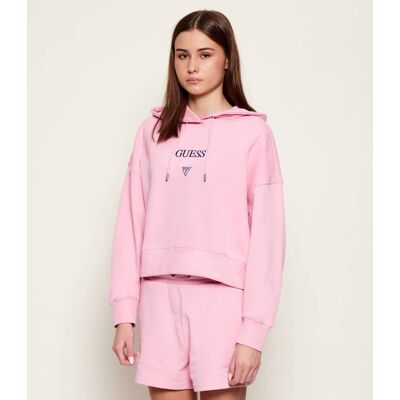 Guess Jeans Bluza DROP Relaxed fit różowy S Guess Jeans Bluza DROP Relaxed fit różowy S