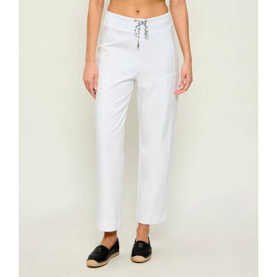 Marc Cain Spodnie cargo WUXI Relaxed fit biały 40 Marc Cain Spodnie cargo WUXI Relaxed fit biały 40