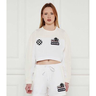 Pinko Bluza CONRAD Cropped Fit biały XS Pinko Bluza CONRAD Cropped Fit biały XS