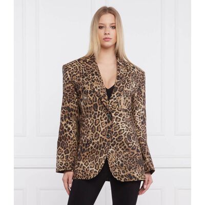Pinko Lniana marynarka Oversize fit brązowy 36 Pinko Lniana marynarka Oversize fit brązowy 36