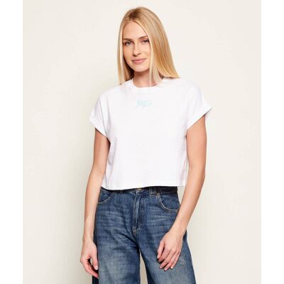 Balmain T-shirt Cropped Fit biały L Balmain T-shirt Cropped Fit biały L