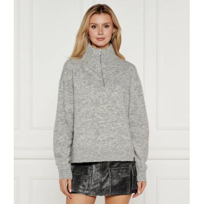 Calvin Klein Jeans Sweter Regular Fit z dodatkiem wełny szary M Calvin Klein Jeans Sweter Regular Fit z dodatkiem wełny szary M