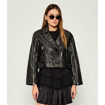AllSaints Skórzana ramoneska MASONE Relaxed fit czarny S AllSaints Skórzana ramoneska MASONE Relaxed fit czarny S
