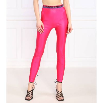Versace Jeans Couture Legginsy Slim Fit różowy 42 Versace Jeans Couture Legginsy Slim Fit różowy 42