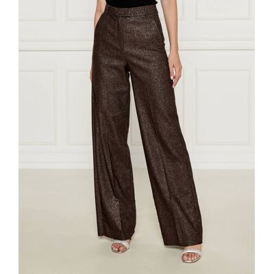 Marella Spodnie flare fit z dodatkiem wełny brązowy 34 Marella Spodnie flare fit z dodatkiem wełny brązowy 34