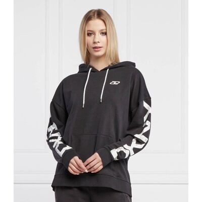 DKNY Sport Bluza EXPLODED CRACKLE LOG Loose fit czarny XS DKNY Sport Bluza EXPLODED CRACKLE LOG Loose fit czarny XS