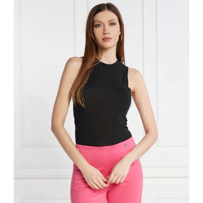 Pinko Top Slim Fit z dodatkiem kaszmiru czarny XS Pinko Top Slim Fit z dodatkiem kaszmiru czarny XS