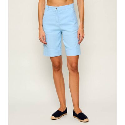 Marc Cain Szorty Regular Fit z dodatkiem lnu błękitny 36 Marc Cain Szorty Regular Fit z dodatkiem lnu błękitny 36