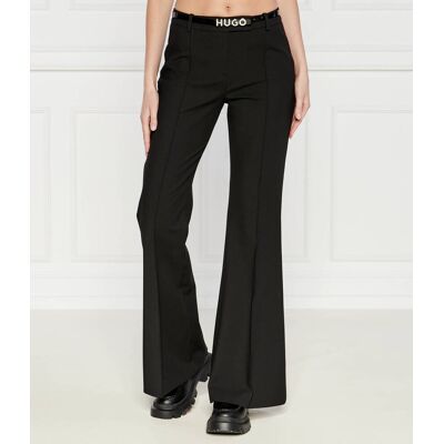 HUGO Spodnie Hosena flare fit czarny 38 HUGO Spodnie Hosena flare fit czarny 38