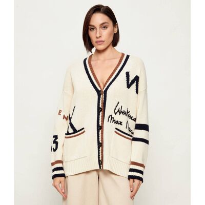 Weekend MaxMara Kardigan Blasone Oversize fit beżowy L Weekend MaxMara Kardigan Blasone Oversize fit beżowy L