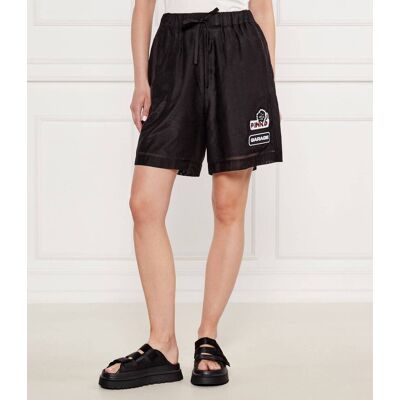 Pinko Szorty LEWIS Relaxed fit z dodatkiem jedwabiu czarny XS Pinko Szorty LEWIS Relaxed fit z dodatkiem jedwabiu czarny XS