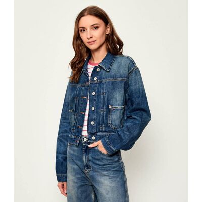 Tommy Jeans Jeansowa kurtka TRUCKER CI2037 Loose fit granatowy L Tommy Jeans Jeansowa kurtka TRUCKER CI2037 Loose fit granatowy L