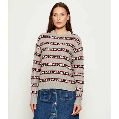 Joop! Jeans Sweter Karen Modern fit z dodatkiem wełny szary S Joop! Jeans Sweter Karen Modern fit z dodatkiem wełny szary S