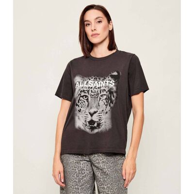 AllSaints T-shirt ROAR Relaxed fit grafitowy XS AllSaints T-shirt ROAR Relaxed fit grafitowy XS