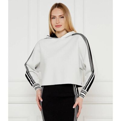 Marc Cain Bluza Relaxed fit biały 36 Marc Cain Bluza Relaxed fit biały 36