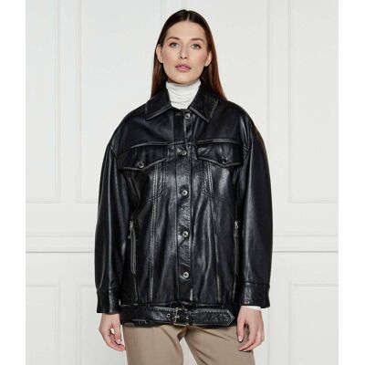 MAX&Co.; Skórzana kurtka BEGONIA Oversize fit czarny 38 MAX&Co.; Skórzana kurtka BEGONIA Oversize fit czarny 38
