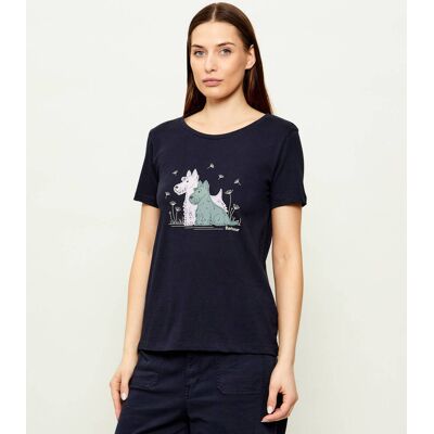 Barbour T-shirt Clover Classic fit granatowy 38 Barbour T-shirt Clover Classic fit granatowy 38