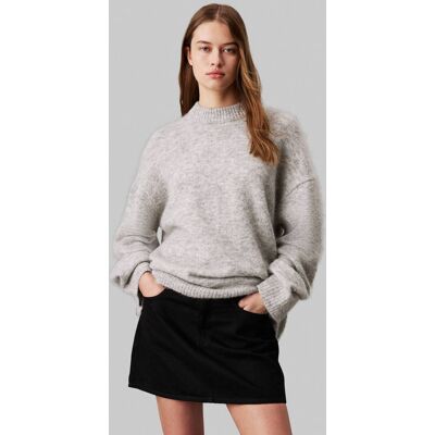 Calvin Klein Jeans Sweter Loose fit z dodatkiem wełny szary M Calvin Klein Jeans Sweter Loose fit z dodatkiem wełny szary M