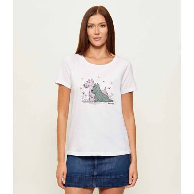 Barbour T-shirt Clover Classic fit biały 36 Barbour T-shirt Clover Classic fit biały 36