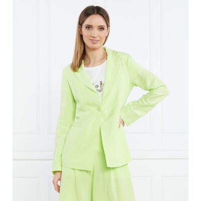 Liu Jo Marynarka Regular Fit z dodatkiem lnu zielony 38 Liu Jo Marynarka Regular Fit z dodatkiem lnu zielony 38