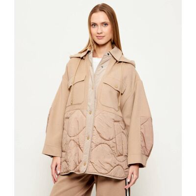 Weekend MaxMara Kurtka WKDOSSOLA Relaxed fit z dodatkiem wełny beżowy 34 Weekend MaxMara Kurtka WKDOSSOLA Relaxed fit z dodatkiem wełny beżowy 34