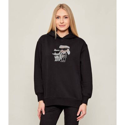 Karl Lagerfeld Bluza ikon rs duo Loose fit czarny L Karl Lagerfeld Bluza ikon rs duo Loose fit czarny L