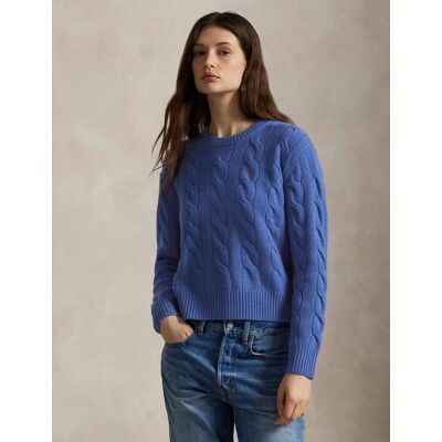 Polo Ralph Lauren Wełniany sweter Loose fit z dodatkiem kaszmiru niebieski L Polo Ralph Lauren Wełniany sweter Loose fit z dodatkiem kaszmiru niebieski L