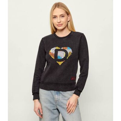 Desigual Bluza CHARLOTTE Regular Fit grafitowy XS Desigual Bluza CHARLOTTE Regular Fit grafitowy XS