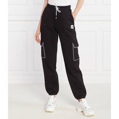 Karl Lagerfeld Spodnie dresowe ikonik 2.0 Loose fit czarny L Karl Lagerfeld Spodnie dresowe ikonik 2.0 Loose fit czarny L
