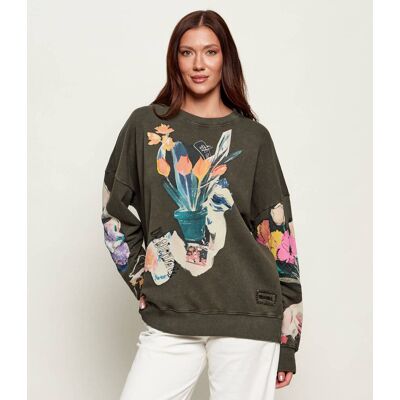 Desigual Bluza EVELYN Regular Fit oliwkowy M Desigual Bluza EVELYN Regular Fit oliwkowy M