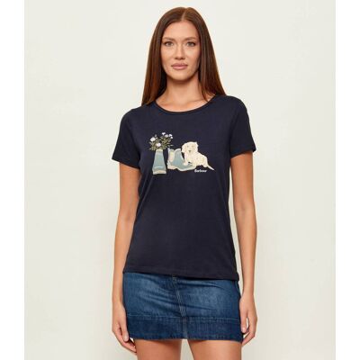 Barbour T-shirt Brambles Relaxed fit granatowy 36 Barbour T-shirt Brambles Relaxed fit granatowy 36